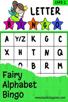 an alphabet game with letters and numbers for children to learn how to spell the letter