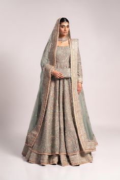 Pakistani Bridal Dress in Pishwas and Lehnga Style Pink Bridal Lehenga Pakistani, Blue Pakistani Bridal Dress, Pishwas Pakistani, Lehnga Style, Bridal Pishwas, Bridal Lehenga Pakistani, Lehenga Pakistani, Pink Bridal Lehenga, Motifs Embroidery