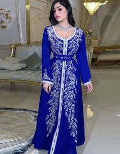 ❤️Inshallah❤️ Bohemian Evening Dresses V-Neck Long Sleeves A-LINE Floor-Length Chiffon Embroidery Moroccan kaftan Women Dress 👗 Order Online latest Embroidered Kaftan which are made up from best quality fabrics with latest styles from our large collections at arabicattire.com Shop Now : https://bit.ly/3cEbR6b Buy online @ 85.95 #designerkaftan #dubaikaftan #formalkaftan #caftan #kaftangown #kaftanfoeme #elegantkaftan #ladieskaftan Luxury Long Sleeve Thobe With Resham Embroidery, Luxury Blue Dresses For Prom Season, Arabic Prom Dress Bay Online, Luxury Long Sleeve Kaftan With Resham Embroidery, Luxury Floor-length Embroidered Dress For Eid, Luxury Embroidered Floor-length Dress For Eid, Luxury Ruched Dresses For Prom Season, Luxury Embroidered Floor-length Sets, Cloak Clothing