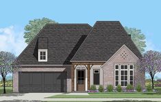 this is the front elevation of these house plans