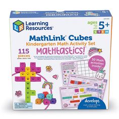 learning resources mathlink cubes kit for kids ages 5 and up, includes materials