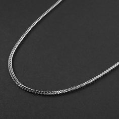 This men's Franco Chain necklace was designed to wear alone or stacked with other chains or pendants. Forged in 316L stainless steel, this men's chain necklace is waterproof, tarnish proof and hypoallergenic - no green skin. 24 inches long 2.5mm thick Premium grade 316L stainless steel Black plated and steel ► International orders are subject to tax/duty fees. This is uncontrollable on our end. Shipping can take up to 6 weeks due to customs. ► There are no returns/exchanges on sale items, person Stainless Steel Wheat Chain Necklace, Minimalist Cuban Link Necklace With Box Chain, Stainless Steel Link Chain Necklace, Stainless Steel Cuban Link Necklace With Cable Chain, Silver Stainless Steel Cuban Link Necklace With Box Chain, Stainless Steel Cuban Link Necklace With Adjustable Chain, Silver Metal Chain Necklace With Wheat Chain, Stainless Steel Cuban Link Box Chain Necklace, Gift Stainless Steel Wheat Chain Necklace