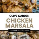 the cover of olive garden chicken marsala