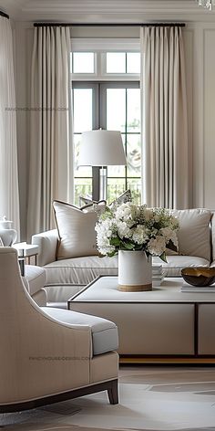 Luxurious Living Room with White Couch and Flowers Light Aesthetic Room Decor, Wall Art Decor Bedroom, Transitional Interior Design, White Couch, Luxury Coffee, Luxury Coffee Table, Aesthetic Living Room, Home Painting