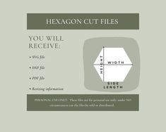 the hexagon cut files you will receive