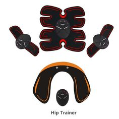 an orange and black life jacket with the words hip trainer on it