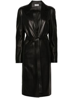 The Row Aesthetic, Styling Coats, Row Aesthetic, Leather Trench Coat Woman, Awesome Tattoos, Leather Trench, Trench Coat Black, Leather Trench Coat, Outerwear Coats