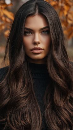 Fall hair color dark Dark Hair Fall, Glossy Hair Color, Hair Colors For Dark Hair, Head Crown, Hair Maintenance Tips, Glossy Hair