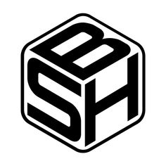 a black and white logo with the letter s on it