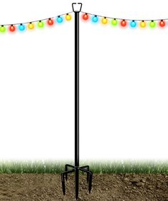 PRICES MAY VARY. ADJUSTABLE DESIGN: The backyard string lighting pole is designed with 7 heavy duty screw-in steel pipes, that can be freely adjusted in height according to individual needs. The 5-prong foot allows the outdoor poles for string lights to be securely inserted into the soil, preventing it from bending, breaking or shaking in the wind. GOOD MATERIALS: The outdoor light poles are made of corrosion-resistant durable metal and produced of black paint with powder-coated finish, which is Backyard Rope Lighting Ideas, Backyard Lights Ideas, Outdoor Light Poles, Yard Lighting Ideas, Backyard Patio Lighting, Patio Lights String Ideas, Outside Lighting Ideas, String Light Poles, Backyard String Lights