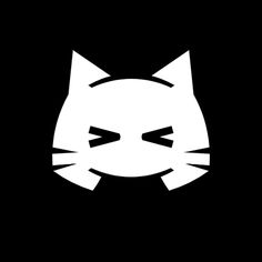 a black and white cat's face on a dark background