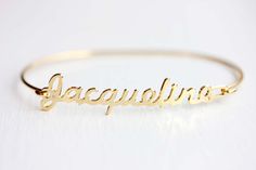 Jacqueline Name Bracelet, Name Bracelet Gold, Jacqueline Name Jewelry, Name Plate Jewelry Gold Name Bracelet Gold, Gold Name Bracelet, Plate Jewelry, Bracelet Name, Vintage Names, Custom Jewellery, Gold And Silver Bracelets, Head Jewelry, Gold Locket