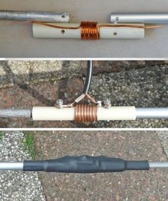 two pictures showing the different types of wires attached to an electrical device