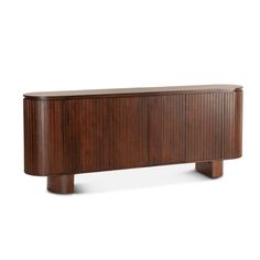 the sideboard is made out of wood