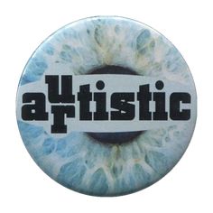 a button with the words artistic on it