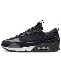 (WMNS) Nike Air Max 90 Futura 'Black Iron Grey' DM9922-003 (SNKR/Low Top/Women's) Nike Air Max 90 Futura, Air Max 90 Futura, Marathon Running Shoes, Marathon Running, Running Shoes Sneakers, Black Iron, Nike Air Max 90, Sneaker Collection, Low Top