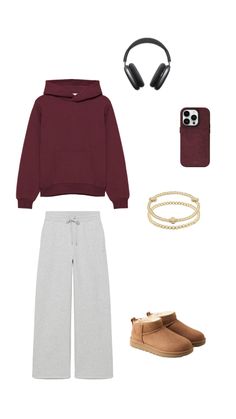 winter outfit inspo 2024 #outfitinspo #outfit #aritzia #hoodie #sweatpants #appleheadphones #iphone #enewton #enewtonbracelets #ugg #uggs #uggoutfits #uggseason Uggs With Sweatpants, Aritzia Sweatpants Outfit, Aritzia Hoodie, Dream Outfits, Uggs Outfit, Junior Year, School Fits, Winter Outfit, Winter Outfits