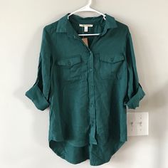 Reposhing This Item I Purchased From @Ashleyrosasmith. Loved It, But Ready To Rotate For Something New. Questions? Leave A Comment Below! Casual Turquoise Long Sleeve Blouse, Casual Long Sleeve Turquoise Blouse, Green Shirt Women, Turquoise Blouse, Dark Turquoise, Turquoise Green, Green Shirt, Casual Style Outfits, Style Outfits