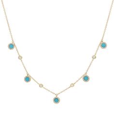 This Turquoise and Diamond Disk Choker in 14k gold is the perfect pop of color you need! The tiny diamonds gives it a sparkly and elegant feel, while the turquoise still makes it everyday. Turquoise is said to bring out calmness, creativity, and positive thinking. Wear this choker on its own, or layer it with our other dainty necklaces and chokers! Diamonds (0.37 ct) Turquoise (0.55 ct) 14k yellow gold Disk dimensions: 6mm Adjustable chain up to 18 inches Please allow up to 6 weeks for productio Necklaces Layering, Everyday Jewellery, Light Jewelry, Dainty Necklaces, Diamond Choker Necklace, Jewellery Design Sketches, Hand Necklace, Diamond Choker, Professional Jewelry