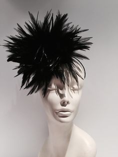 Black Feather Headpiece- 1920 Headdress- Fascinator- Wedding -1950s- Handmade in USA- Vintage Inspired - Head Band Hello, This feather fascinator is made with 11 inch black feathers and is about 5 inches high. They are placed on a 1/8 black satin covered band that fits any adult head size (8 to 80 years old) and is very comfortable. Available colors: Black ( shown) Brown white Turquoise Fuchsia etc. -------------------------------------------------- To add a veil to this fascinator please purcha Gatsby Style Feather Fascinator For Party, Gatsby Style Party Fascinator With Feathers, Ostrich Feather Headpiece For Kentucky Derby Party, Ostrich Feather Headpieces For Kentucky Derby Party, Ostrich Feather Fascinator For Kentucky Derby Evenings, Kentucky Derby Ostrich Feather Headpiece For Party, Ostrich Feather Fascinator For Races, Elegant Ostrich Feather Headpieces, Feathered Evening Headpieces For Carnival