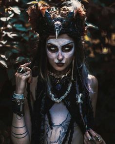 Crone Costume, Voodoo Witch Doctor Costume, Voodoo Witch Costume, Priestess Costume, Haunt Makeup