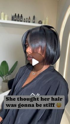 Short Bob Haircuts For Thinning Hair, Middle Part Shoulder Length Hair Black, Bob Hairstyles For Fine Hair Black Women, Short Natural Styles For Thinning Hair, Black Hairstyles Bob Mid Length, Deep Side Part Bob For Black Women, Short Bob Black Women Natural, Short Bobs Black Women, Styles For Bobs Hairstyles