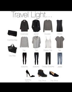 Travel Capsule, Clothes And Shoes, Mode Casual, Minimalist Wardrobe, Travel Wardrobe, Packing Light, Travel Light, Mode Inspiration, Looks Style