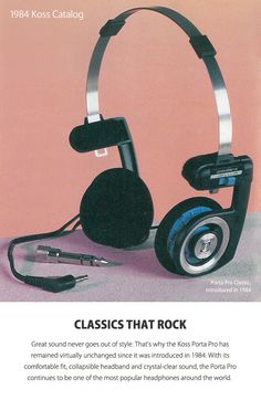 an advertisement for headphones with the words classics that rock written on it,