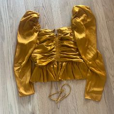 Perfect Condition, Worn Once For An Event Gold Top, Ulla Johnson, Gold Yellow, 2 Colours, Size 2, Top Blouse, Blouses, Yellow Gold, Womens Tops