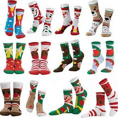 Our unisex Christmas holiday socks set for Xmas present w/ printed fun colorful designs includes 12 pairs of socks in 12 different vivid and fashion Christmas graphic designs. Super soft, comfy, and stretchy socks for men and women. Knitted socks made of 95% polyester, and 5% spandex. One size fits most - fits adults shoe size 6-9 (socks size 9-11). Premium quality. Machine wash cold. Tumble dry. Iron on low heat. Safety test approved. Item Number: 12193 Socks For Christmas, Heat Safety, Christmas Graphic Design, Christmas Beanie, Stocking Stuffers For Women, Holiday Socks, Elf Doll, Fashion Christmas, Christmas Graphic