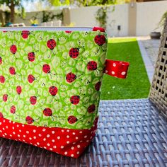 Our “Dottie” Ladybug Zipper Pouch is your go-to for organizing and on-the-go makeup storage. Lightly padded with fleece, this bag keeps your essentials securely in place with the durable nylon coil zipper. She's very cute with her red & white polka dot accent fabric (lining too). Dottie will make the perfect birthday or Mother's Day gift! This pouch is the perfect combination of love and functionality. Key fob sold separately. Sizes are appoximate: Large: 12 x 10.5Med: 10 x 8.5Sm: 8.5 x 5.5 (Fla Pouch Case With Zipper Closure For Storage, Zipper Pouch Organizer For Storage, Zipper Closure Pouch Organizer For Storage, Zipper Closure Organizer Pouch For Storage, Small Organization, Makeup Storage, Perfect Birthday, Key Fob, White Polka Dot