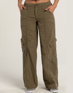 BDG Urban Outfitters Y2K Summer Womens Cargo Pants - OLIVE | Tillys Bdg Y2k Cargo Pants, Cargo Pants For Short Women, Casual Pants With Button Zip Fly, Casual Full-length Pants With Button Zip Fly, Khaki High Waist Y2k Bottoms, Y2k High Waist Khaki Bottoms, Khaki Y2k High-waisted Bottoms, Y2k Khaki Cargo Bottoms, Y2k Cargo Style Khaki Bottoms