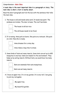 the worksheet for reading and writing in an english language, with two different words