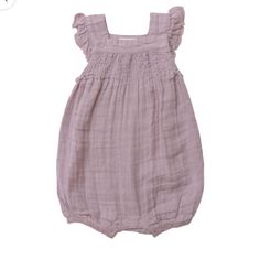 New Adorable Smocked Detail Angel Dear Summer Cotton Smocked Bubble Romper, Summer Cotton Smock Bubble Romper, Spring Cotton Bubble Romper With Smocked Cuffs, Casual Cotton Bubble Romper With Smocked Back, Spring Bubble Romper With Smock For Playtime, Spring Smock Bubble Romper For Playtime, Purple Cotton Bubble Romper For Spring, Sleeveless Purple Bubble Romper For Spring, Spring Sleeveless Purple Bubble Romper