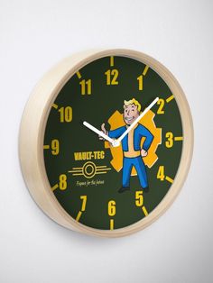 a clock with an image of a cartoon character on it