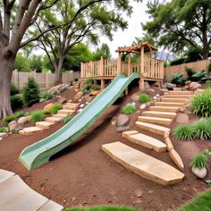 25 Sloped Backyard Ideas on A Budget - Suite 101 Garden And Playground Ideas, 2 Tier Backyard Landscaping Ideas, Hardscape Sloped Backyard, What To Do With A Steep Hill In Backyard, 3 Level Backyard Ideas, Outdoor Play Areas On A Hill, Diy Hill Slide Natural Playgrounds, Outdoor Patio Ideas On A Hill, Slide On Sloped Yard