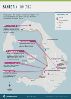 the san francisco winery map is shown in pink and purple, with several locations marked