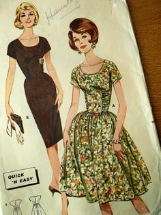 two women's dresses are shown on a piece of paper