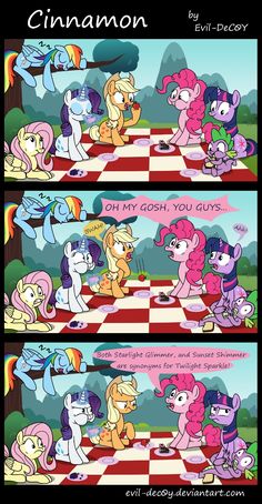 the comic strip shows how many different ponies look like