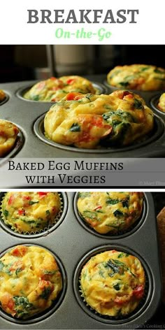 breakfast on the go baked egg muffins with veggies