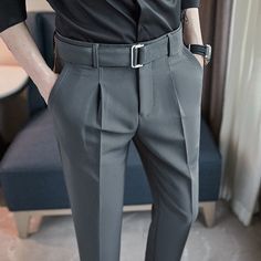 Perfect fit to order Suit Pants Men Fit, Casual Blazer Men, Men Pants Pattern, Sweatshirt Street Style, Slim Fit Suit Pants, Formal Pant, Korean Jeans, Pants Streetwear, Social Business