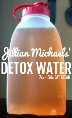 Looking to drop that extra water weight and reduce bloating? Try Jillian Michaels detox water - It is a natural diuretic drink! #detox #cleanse #bloating #eatclean #heandsheeatclean Diet Cleanse, Water Ideas, Body Detox Cleanse, Natural Diuretic, Lemon Detox, Full Body Detox, Detox Diets, Detox Waters, Jillian Michaels