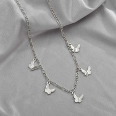 Material: Alloy Color: Gold, Silver Fashion Element: Butterfly Style: Simple Butterfly Style, Chain Necklaces, Butterfly Pendant, Chains Necklace, Silver Fashion, Womens Necklaces, Gold Necklace, Necklaces, Chain