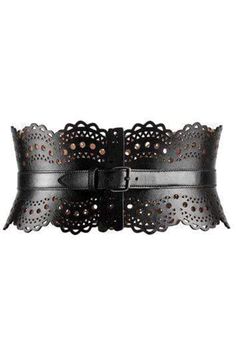 Alaia Belt, Leather Corset Belt, Black Bustier, Laser Cut Leather, Corset Belt, Corsets And Bustiers, Leather Corset, Perforated Leather, Scalloped Edges