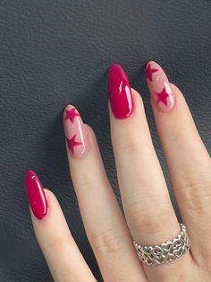 Red And Pink Nails Ideas, Nail Goals, Pretty Gel Nails, Simple Nail, Dream Nails, Best Acrylic Nails, Perfect Nails