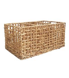 a large rectangular basket made out of wicker