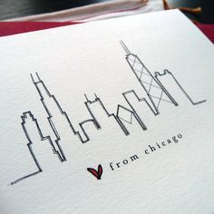 a card with the words from chicago on it