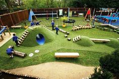 Backyard Play Equipment, Cool Playgrounds, Playground Areas, Outdoor Play Areas, Dog Playground, Kids Outdoor Play, Outdoor Play Area, Natural Playground, Playground Design