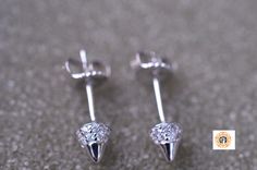 SALE mother's day Spike studs in sterling by Gvantsasfinedesigns Silver Studs Jewelry For Party, Silver Stud Jewelry For Parties, Trendy Silver Stud Jewelry, Silver Studs For Pierced Ears As Gift, Silver Stud Earrings As Gift, Word Ring, Edgy Earrings, Trending Items, Spike Earrings