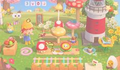 an animal crossing game is shown in this image